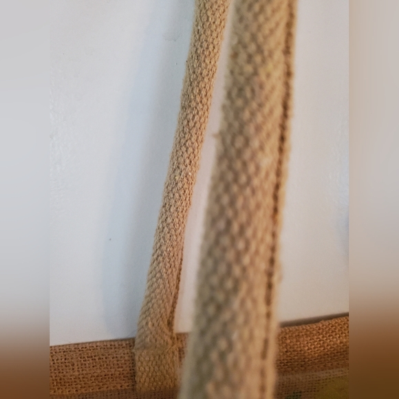 2 large Trader Joe's brown canvas, jute grocery tote reuseable bags - Picture 7 of 12